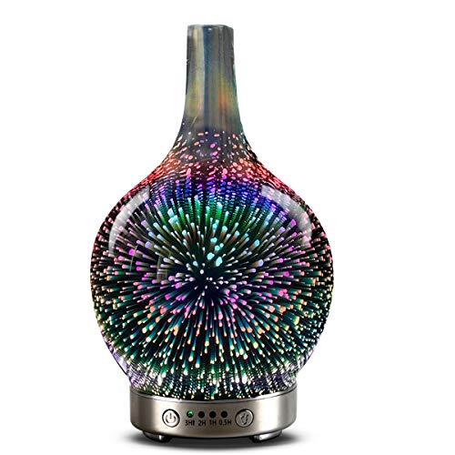 Wholesale Essential oil diffuser 3D Glass Starry Sky Aromatherapy Oil Diffuser Cold Mist