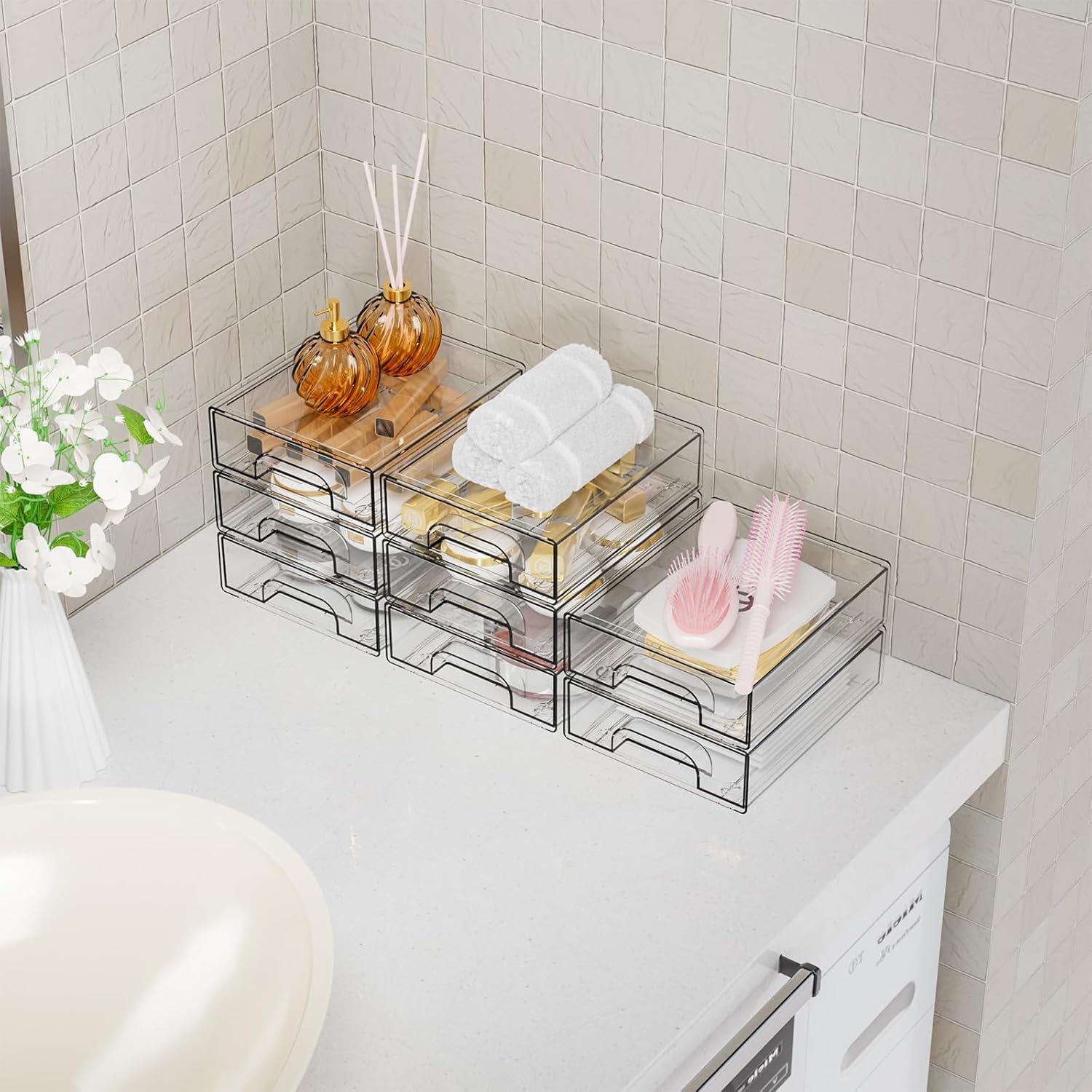 Acrylic Drawer Organizer Clear Desk Drawer Organizer Trays With