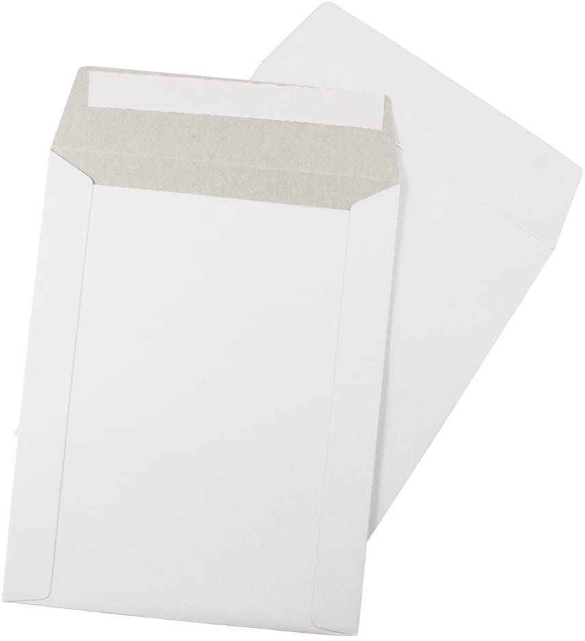 Wholesale 400 EcoSwift 7 x 9 Rigid Photo Mailers Stay Flats White
