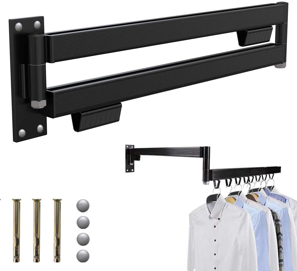 Wholesale Wall Mounted Retractable Folding Wall Hanger Clothes 