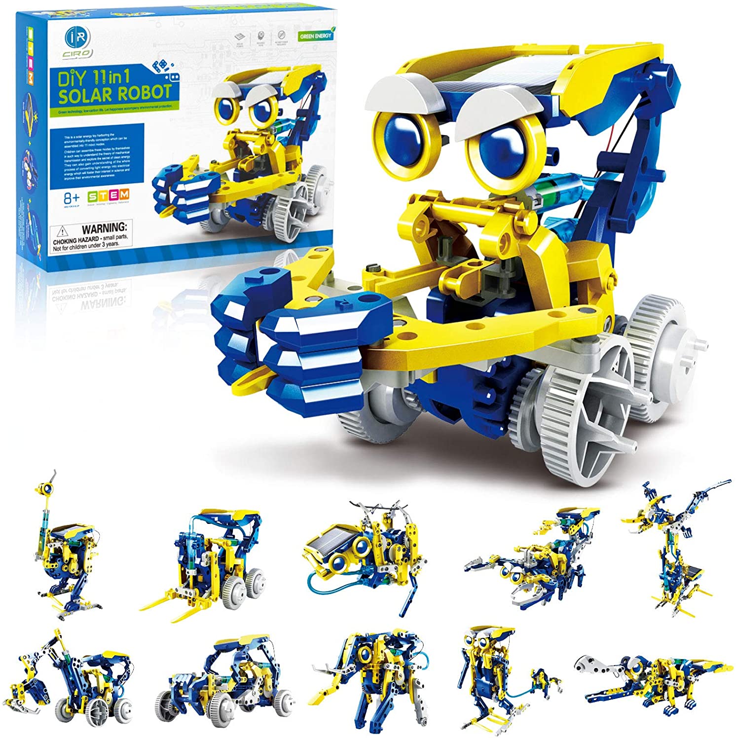 Stem Project Toys for Kids 11 in 1 Solar Robot Science Experiment Kit for Boys 