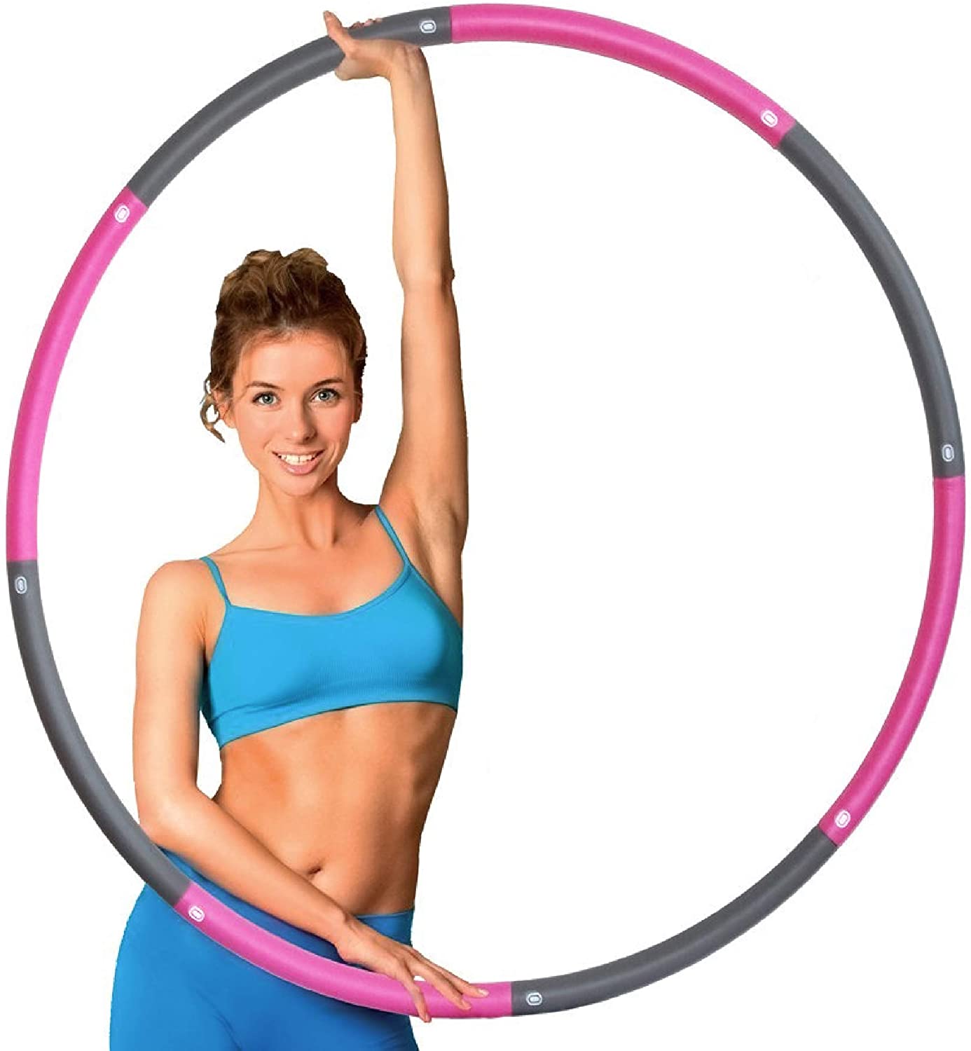 Adults Professional Detachable Exercise Weighted Hoola Hoop Adjustable Size 8 Section Fitness Hula Hoop for Women