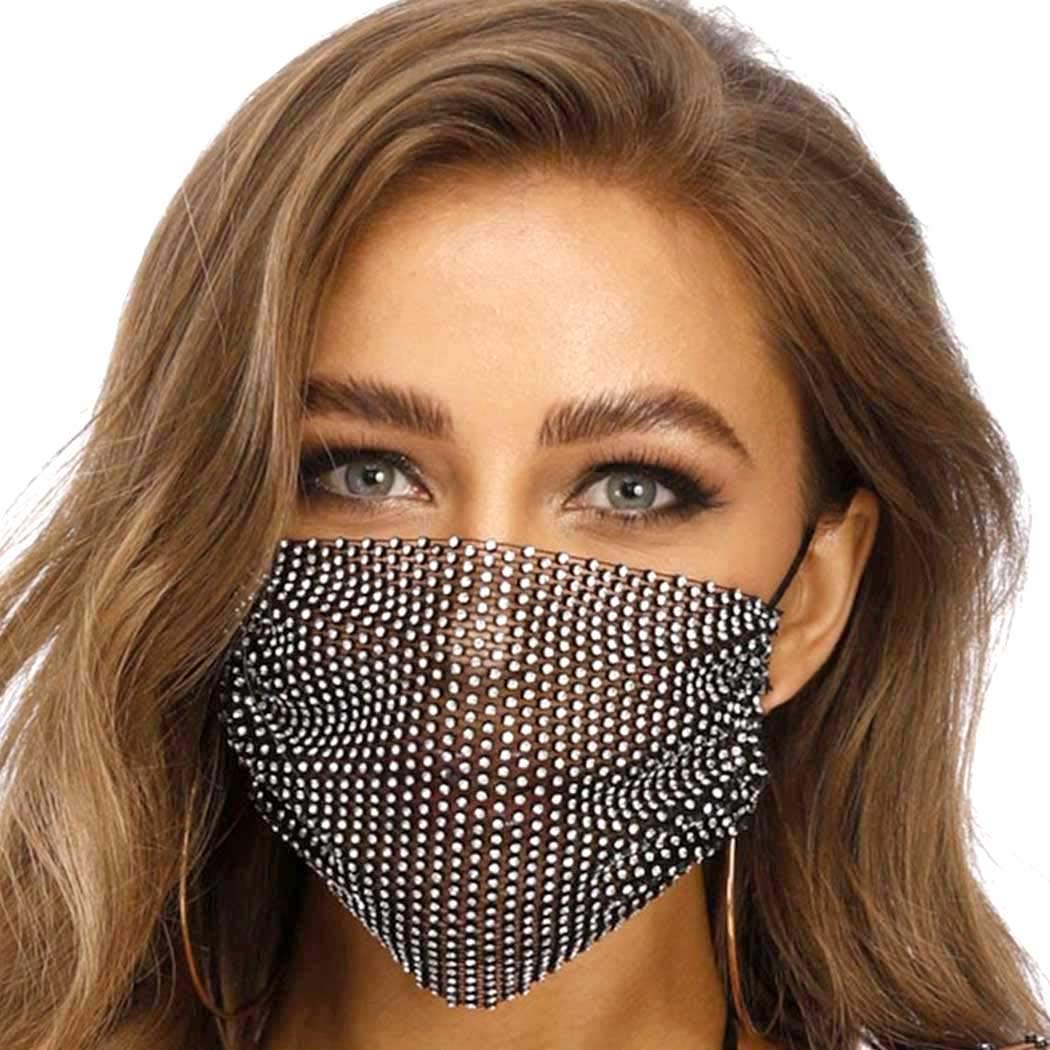 Commotie Temmen Zenuwinzinking Wholesale Fashband Bling Rhinestone Face Mask Sparkly Crystal Masquerade  Mesh Net Face Cover Party Nightclub Decoration Jewelry Reusable for Women  and Girls (Black) | Supply Leader — Wholesale Supply