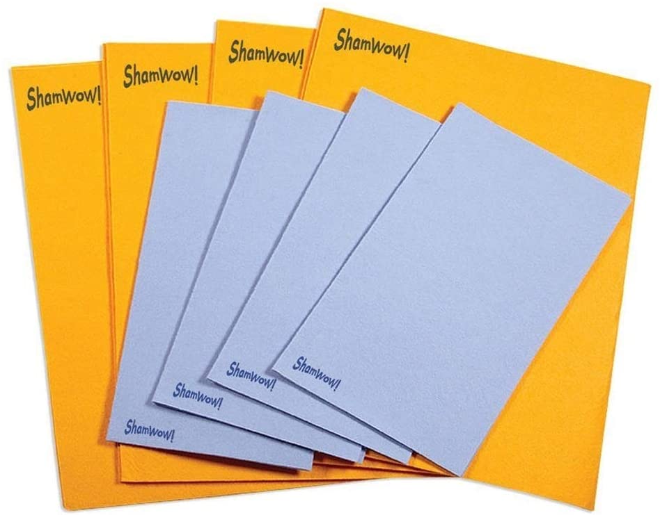 Wholesale The Original Shamwow - Super Absorbent Multi-Purpose Cleaning  Shammy (Chamois) Towel Cloth, Machine Washable, Will Not Scratch (8 Pack: 4  Large Orange and 4 Small Blue)
