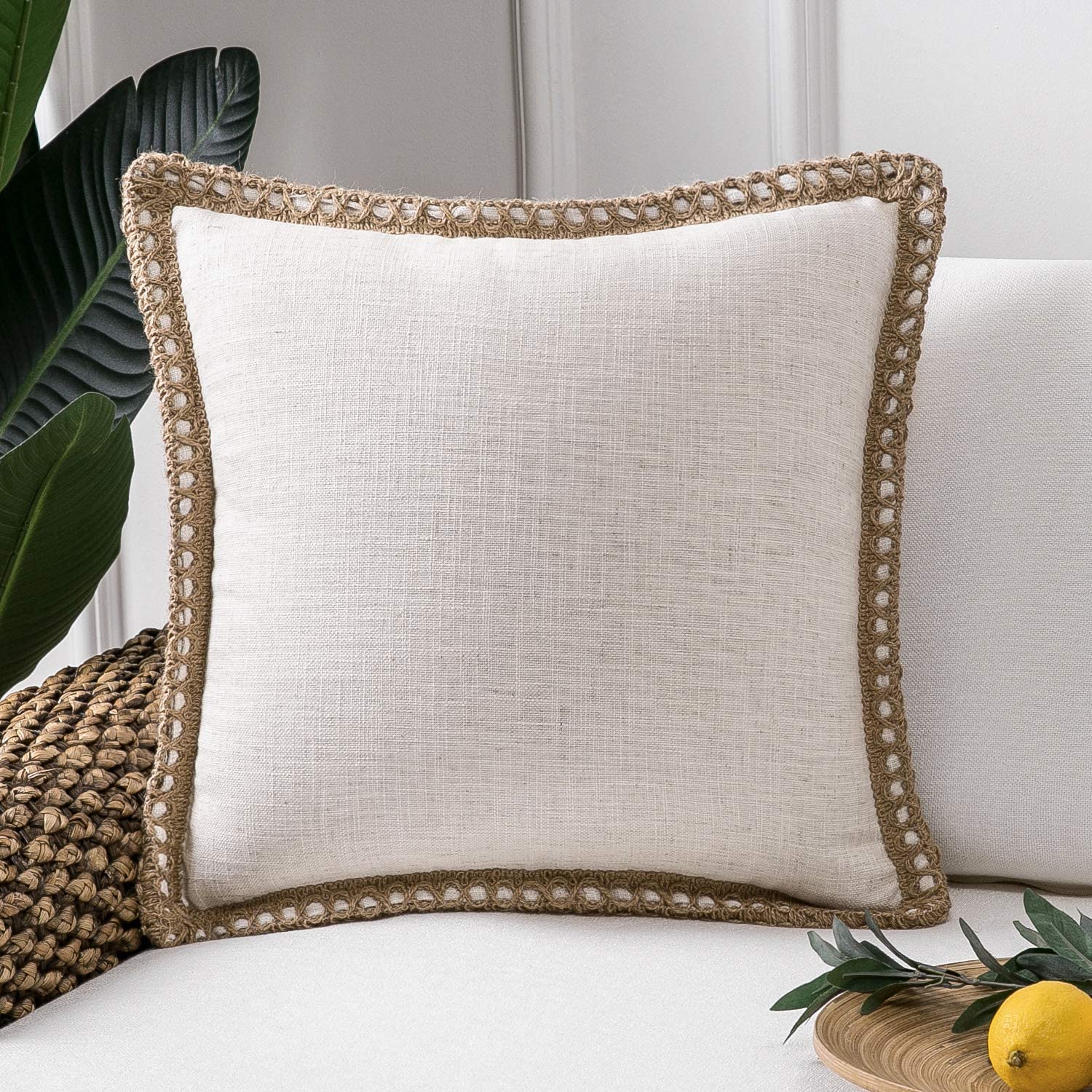 Burlap store outdoor pillows