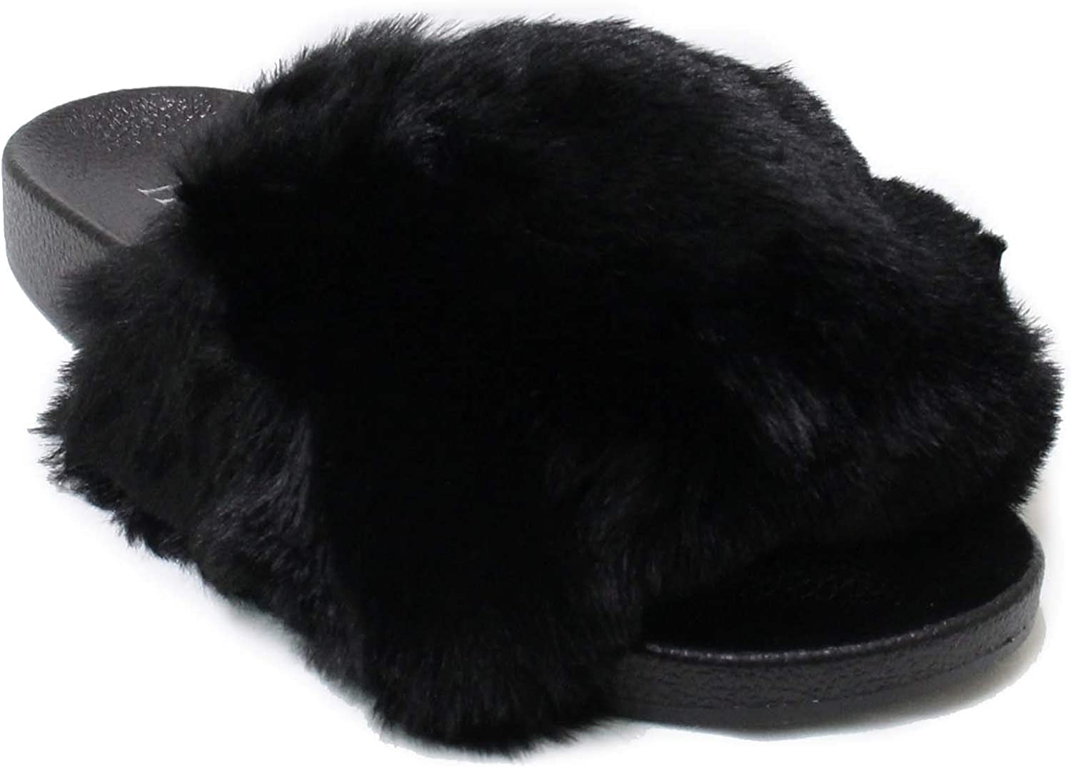 Wholesale H2K Women s Fluff Furry Ultra Soft Fur Slides Slippers