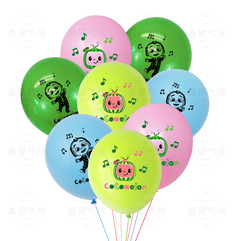 Wholesale Cocomelon Theme Party Decoration Balloon Combo Children Birthday  Animation 12 Inch Latex Balloon Set