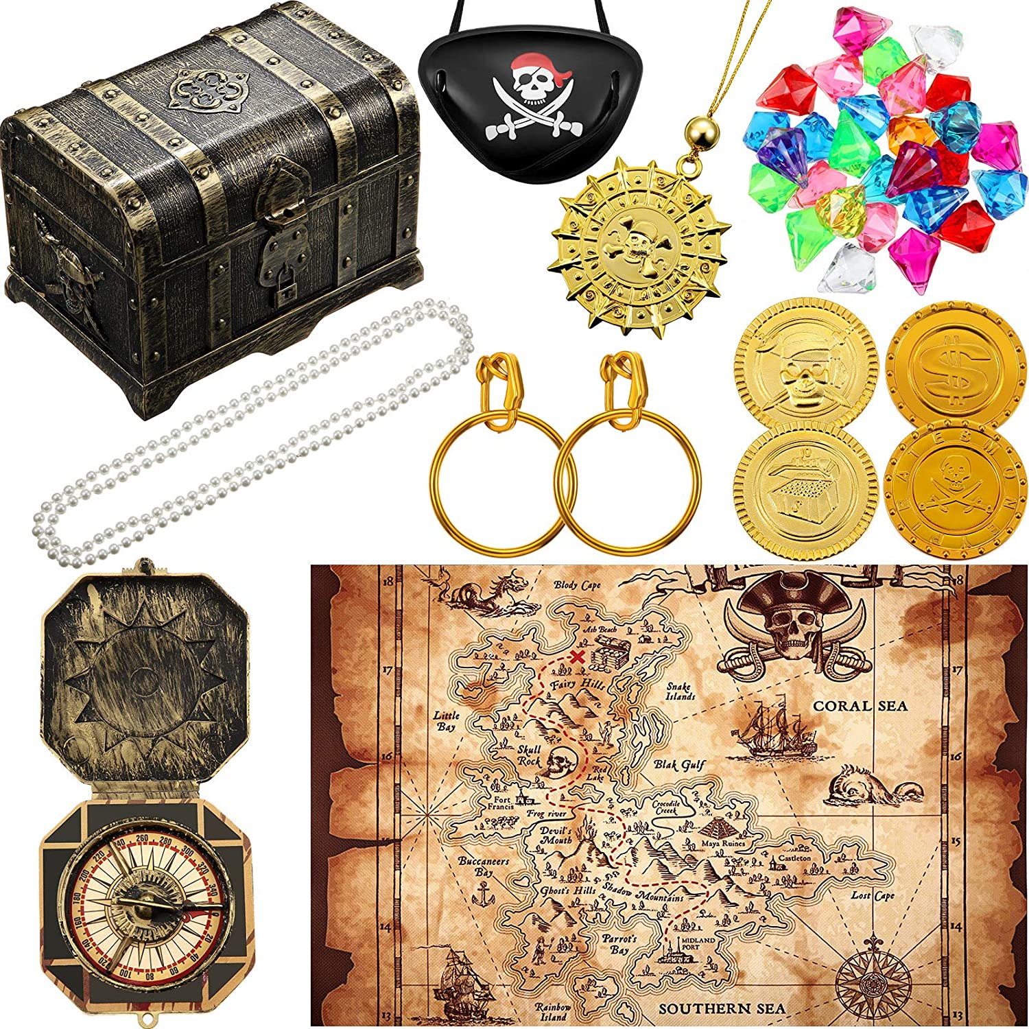 gold treasure chest toy