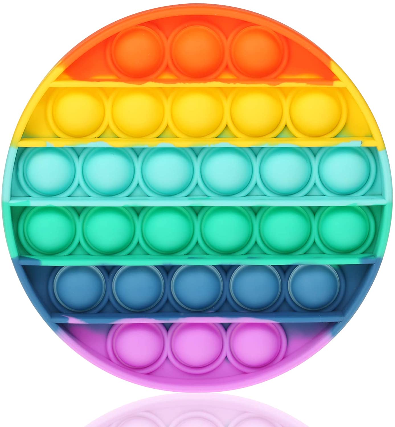 Rainbow Bubble Sensory Fidget Toy Anxiety Stress Relief Autism Educational Toys 