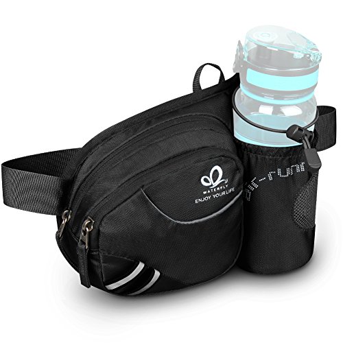 NOOLA Fanny Pack Large Waist Bag Pack for Men Women Hip Bum Bag With Water  Bottle Holder Adjustable Strap Suitable For Outdoors Workout Traveling  Hiking Cycling Dog Walking Black