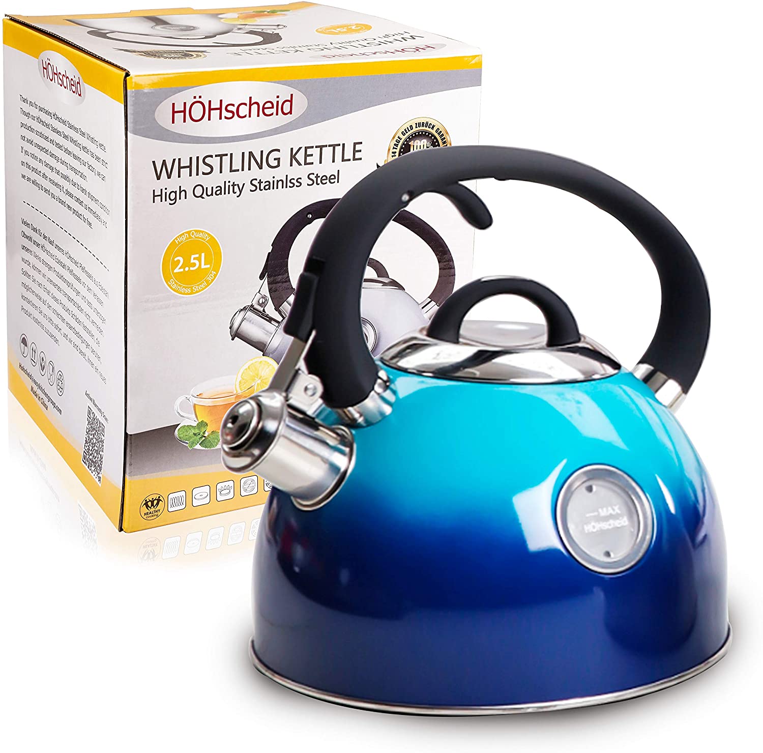 Wholesale Whistling Kettle, HOHSCHEID 18/10 Food Grade Stainless Steel