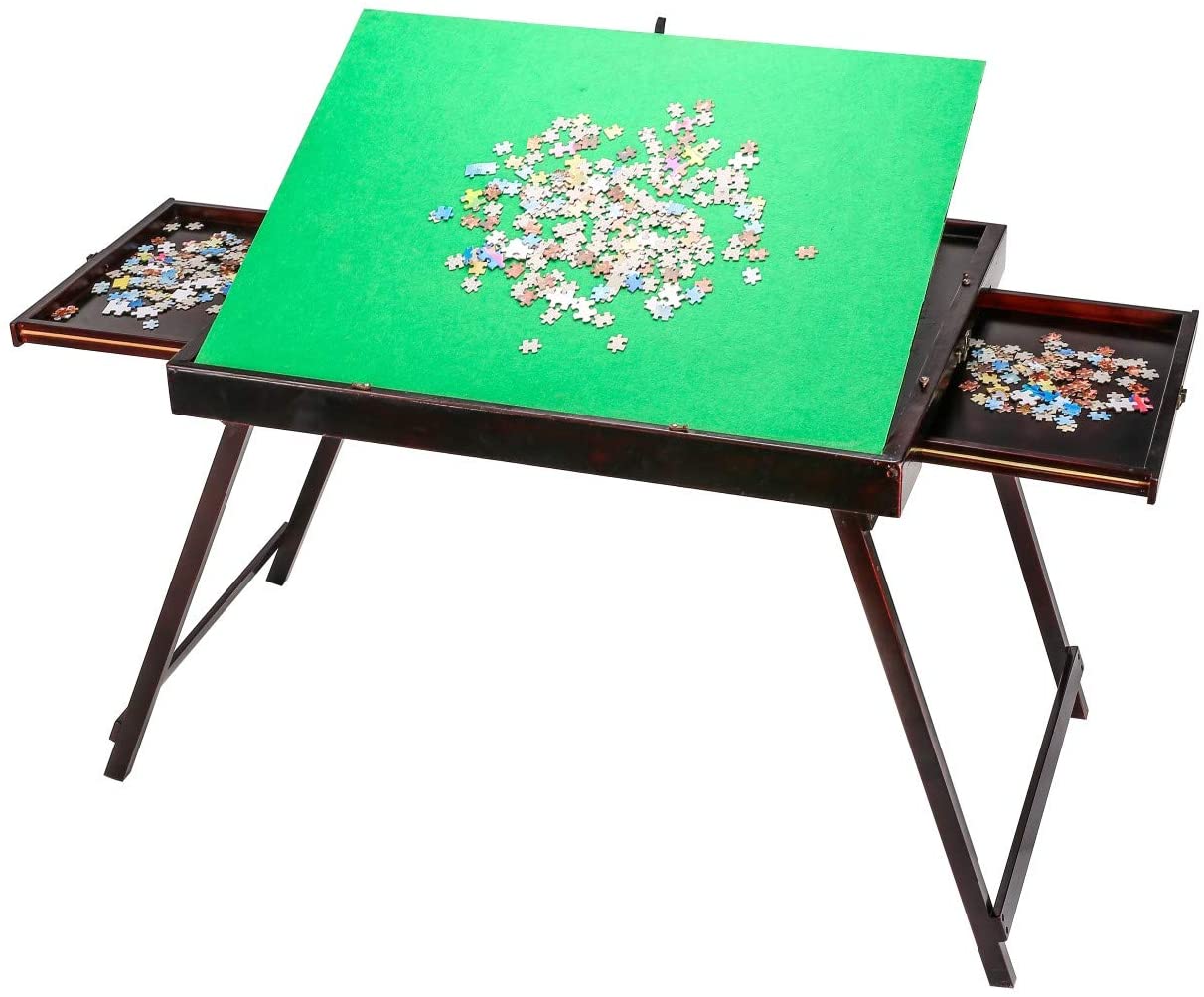 Wholesale Large Table Wooden Portable Puzzle Tables for Adults with Two