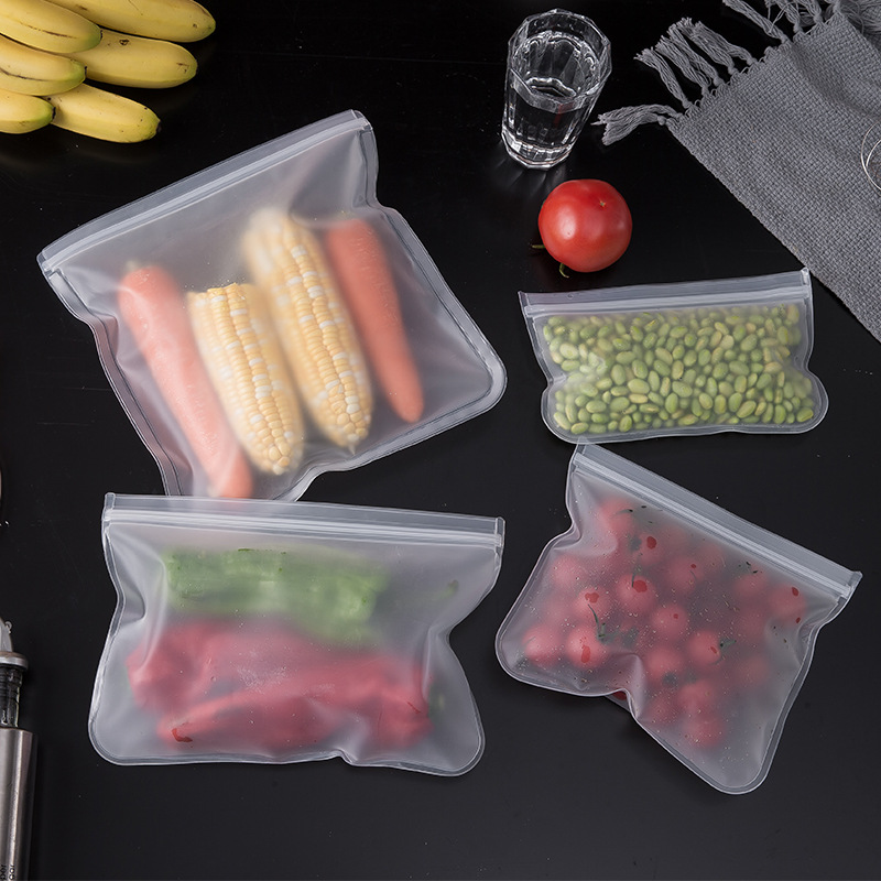 3pcs Silicone Ziplock Bags, Reusable And Food Storage Bags For Kitchen And  Fridge (includes Reusable Gallon Bags, Reusable Sandwich Bags, And Snack  Bags), Extra Thick And Leakproof Resuable Lunch Bags For Salad