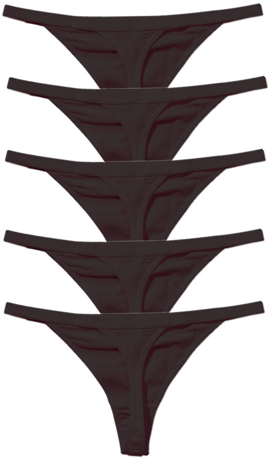 Closecret Women's Sexy Panties Cotton Thongs Pack of 5pcs G