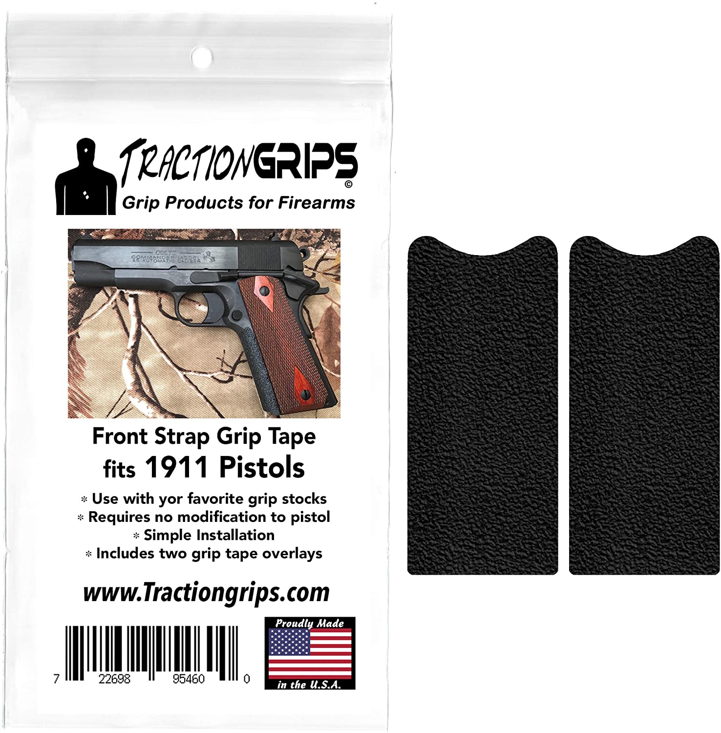 Tractiongrips rubber grip overlay decal for Glock 36 pistols 
