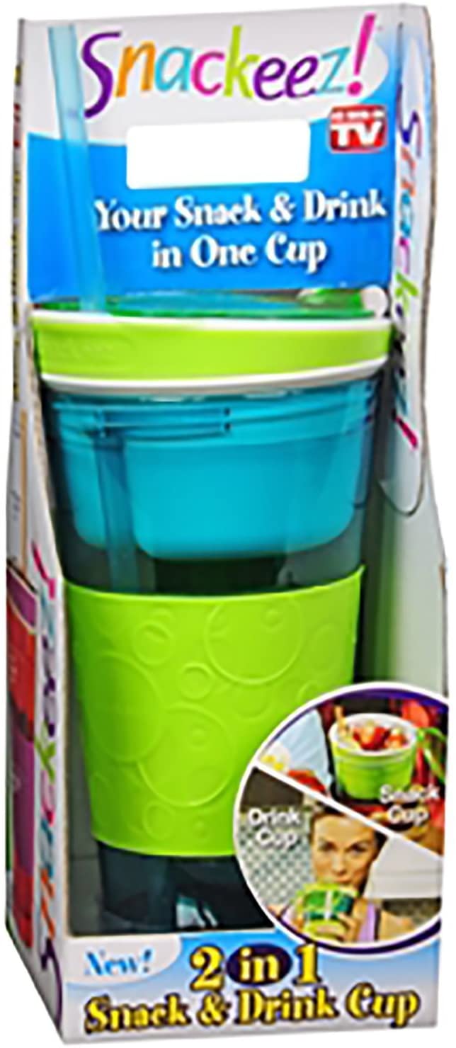 Snackeez Duo 30 Piece Plastic Snack and Drink Traveler Cup Set -  Disposable, Reusable, and Recyclable - As Seen on TV 