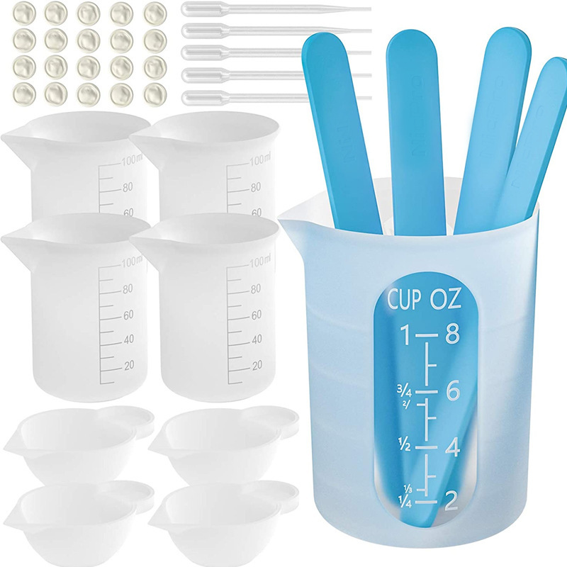 Wholesale Silicone Resin Measuring Cups Tool Kit Reusable Nicpro 250
