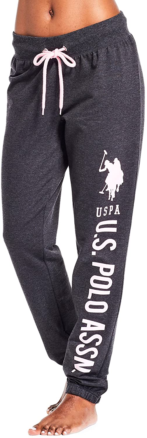 Polo Assn Essentials Womens French Terry Jogger Lounge Sleep Sweatpants Pajamas U.S