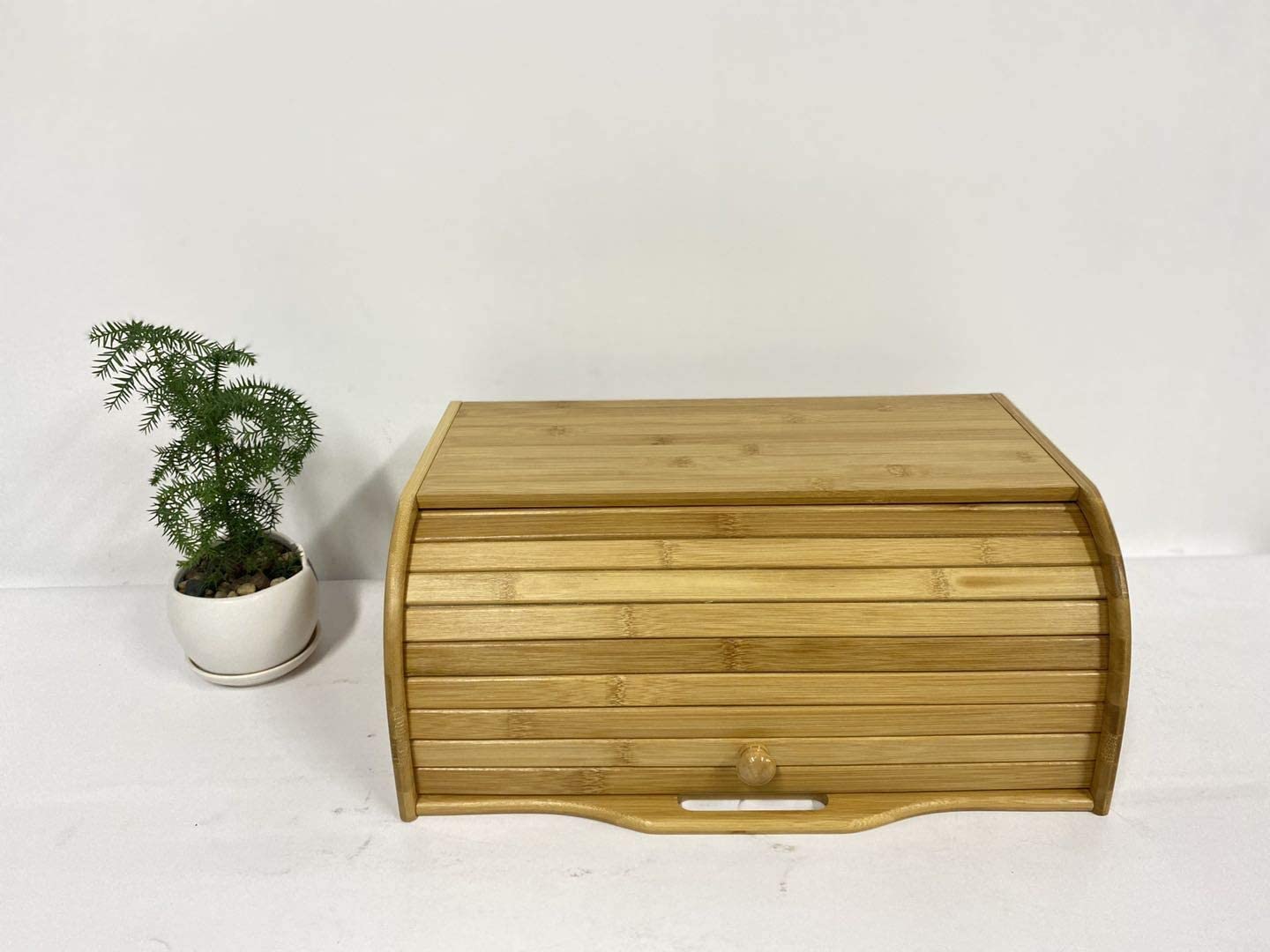 Wholesale Wood Bread Boxes Bamboo Large ; Roll Top Bread Boxes for