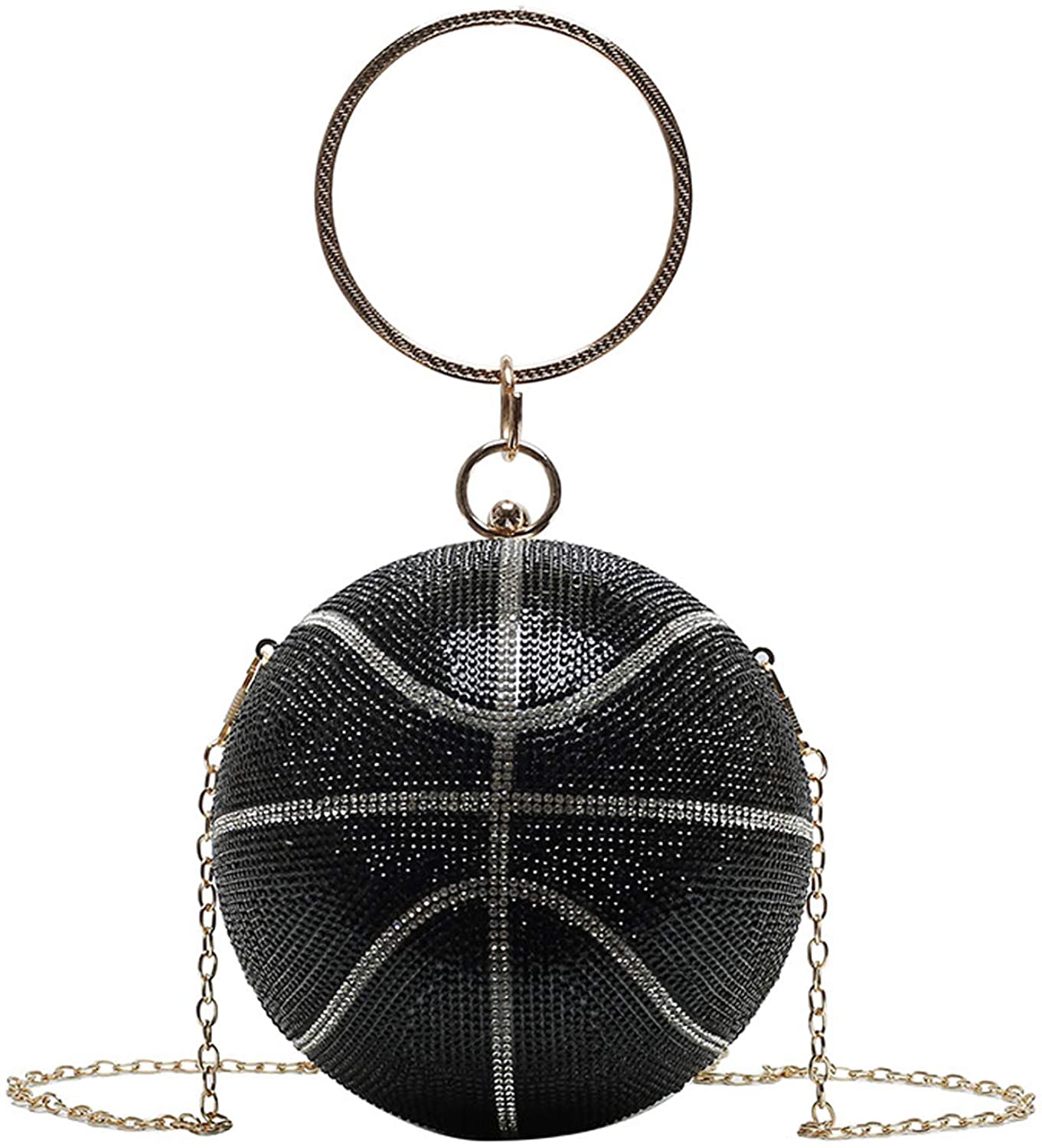 New Design Basketball Shape Hand Bag Fashion Women Chains Handbag Letter  Shoulder Bag Female Mini Crossbody