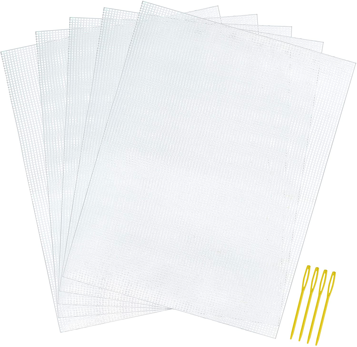 O 20 Pack 6 Count Clear Plastic Mesh Canvas Sheets For Embroidery, Acrylic  Yarn Crafting, Knit And Crochet Projects - 10.5'' X 13.5