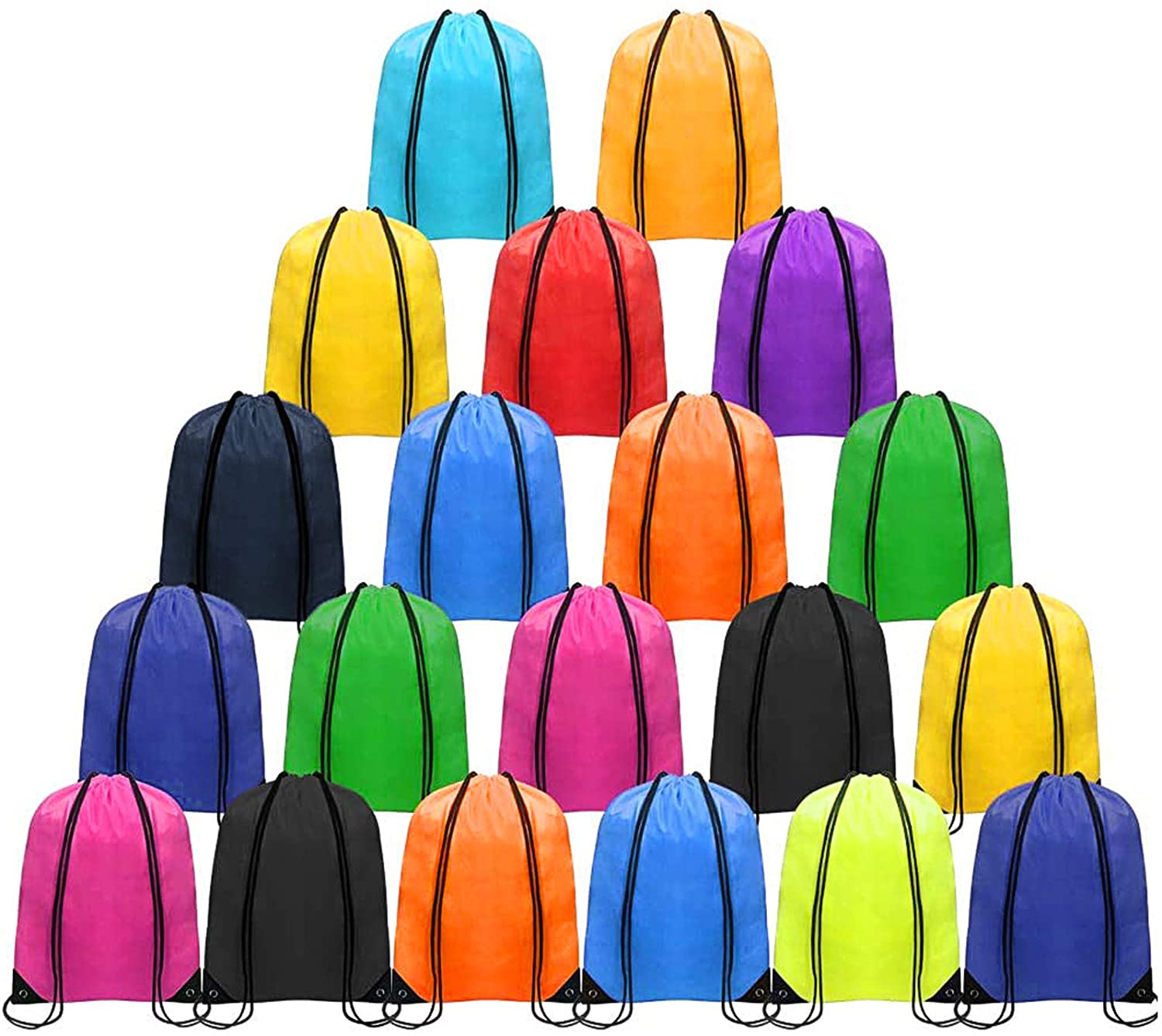 CHEPULA Drawstring Backpack Bags Cinch Sacks String Portable Backpack for School,Travel,Sports&Storage