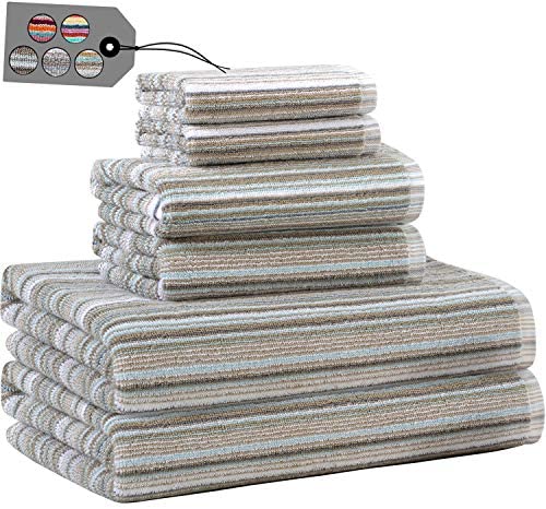 Wholesale Truly Lou Striped Towel Sets for Bathroom, Decorative