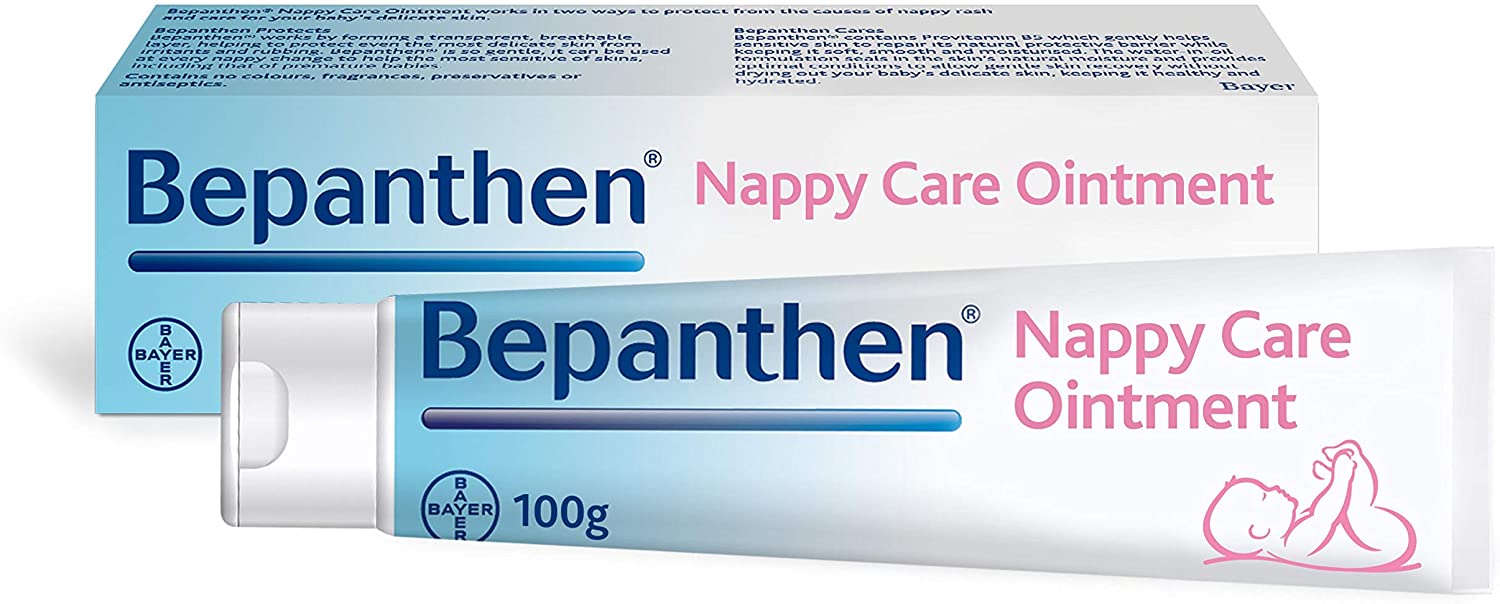 Bepanthen Nappy Care Ointment Barrier Cream Helps Protect Pro-vitamins B5 100g 