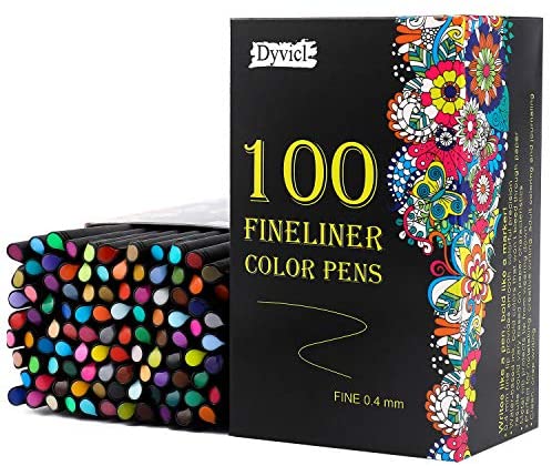 iBayam Fineliner Pens, 24 Bright Colors Fine Point Pens Colored