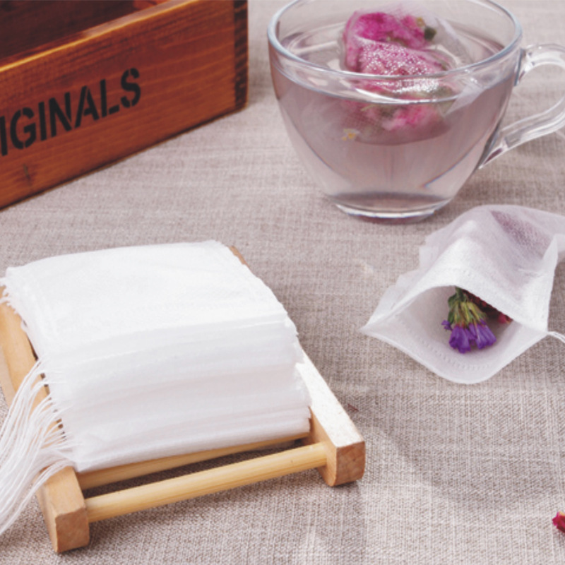100pcs Drawstring Non-woven Fabric Empty Tea Bags, Brine Bags