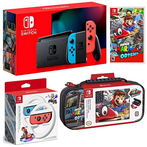 Wholesale Nintendo Switch Bundle 32GB Console Red and Blue JoyCon, Nintendo Switch Wheel (set