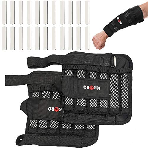 Wrist Arm Weights, Adjustable Wrist Weights, Removable Wrist Ankle Weights  for Men Women, for Fitness, Walking, Jogging, Workout, Running, 1Pair 2