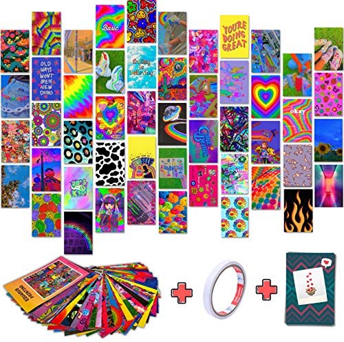 wholesale wall decor for bedroom aesthetic 50pcs pictures aesthetic wall collage kit for indie room decor indie posters for kidcore room decor photo wall collage kit for kids indie wall decor everything