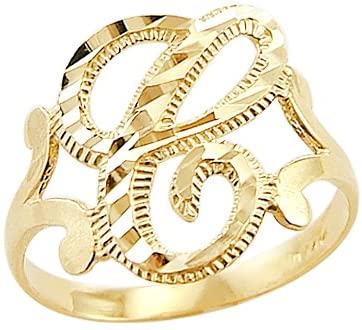 Sonia Jewels 14k Yellow Gold Initial Letter Fashion Anniversary RingB Size 11