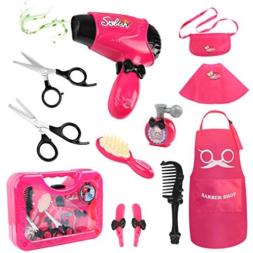 4pcs Mini Barber Tools Hair Dryer Hair Salon Accessories for Dolls