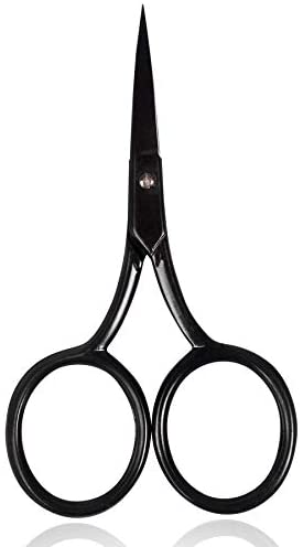 BIHRTC 3.6 Inch Black Scissors Sharp Tip Stainless Steel Scissors