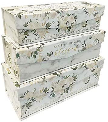 Wholesale Set Of Nesting Hinged Lid Storage Boxes Decorative