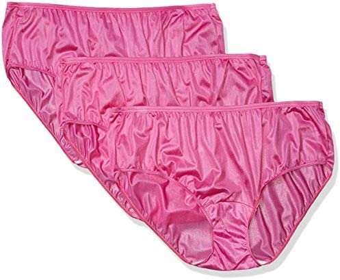Shadowline Women's Hidden Elastic Nylon Full Brief Panty 3-Pack