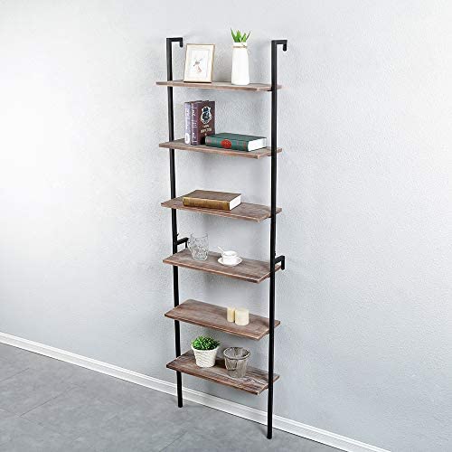 Wholesale Industrial Tall Ladder Shelf Wall Ladder Shelves,6 Tier