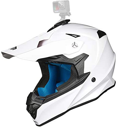 ILM Adult Motocross Dirt Bike Helmet with Super Soft Liner Camera Mount for Men Women ATV Motorcycle Dual Sport DOT Matte Black, L