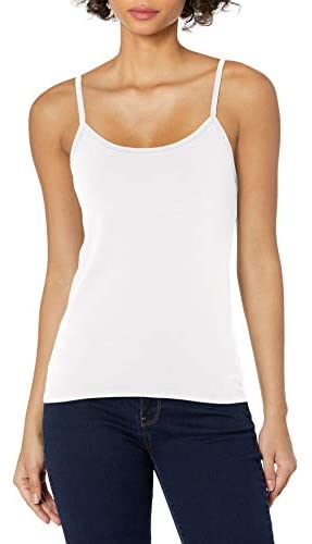 Hanes Women's Stretch Cotton Cami With Built-In Shelf Bra at  Women's  Clothing store