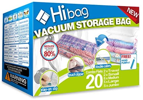 Wevac Medium Vacuum Storage Bag (Medium x 6) | Space Saver with Premium  Electric Pump | Double Zip Seal | Special-Grip Clip | Ideal for Clothes