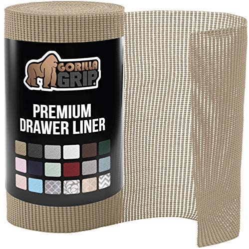 SteadMax Shelf Liner, 12 in x 40 FT Total, Non-Adhesive, Non-Slip Grip  Drawer Liner, Gray (2 Rolls) 