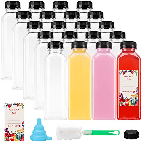 36pcs 12oz Reusable Water Bottles Clear Bulk Drink Containers for Juicing  Smoothie Drinking and Other Beverages - AliExpress