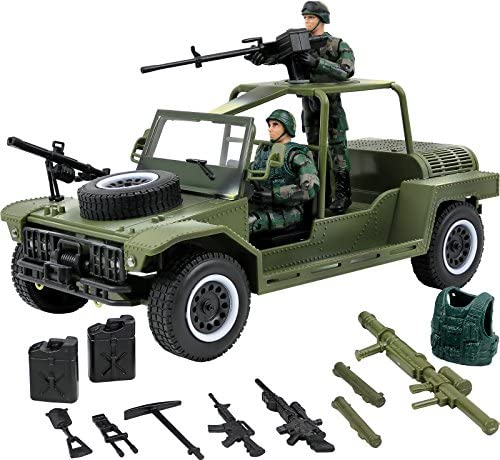 Wholesale Click N' Play Military Fast Attack Assault Vehicle 17 Piece