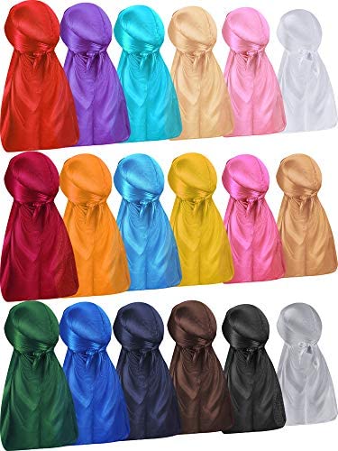 Roman-T Premium Silky Satin Durag - Headwrap - Long, Wide Tails