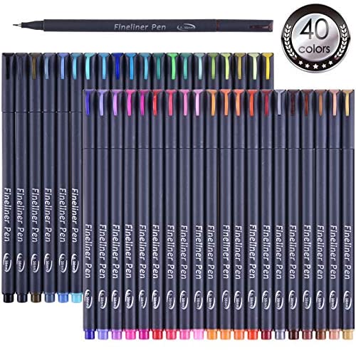  iBayam Colored Pens for Journaling Note Taking, 36 Vibrant  Colors Fineliner Pens for Office School Teacher Student Classroom Supplies,  Journal Planner Writing Back to School Supplies, Fine Tip Markers 