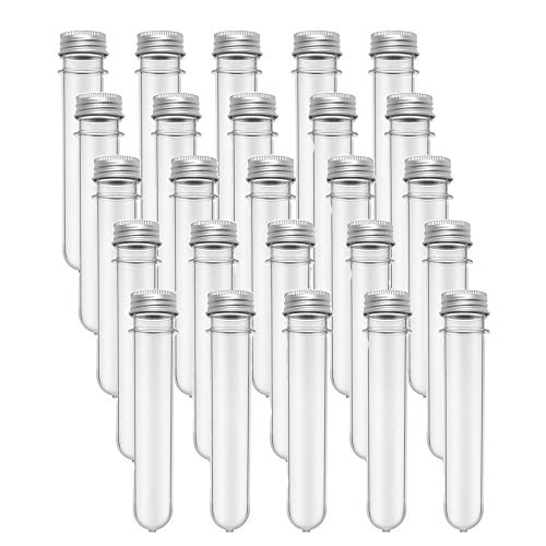 Wholesale 25PCS Test Tubes, 40ml Clear Plastic Test Tubes with Screw ...