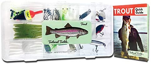 Wholesale Tailored Tackle Trout Fishing Kit 77 Pc Tackle Box with Tackle  Included, Tail Spinners Jerkbait Lure Crankbait Lures Jigs Bait Hooks  Spoons Rooster Spinner Baits