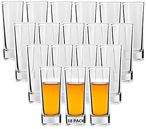 Group of 18 shot glasses variety pack